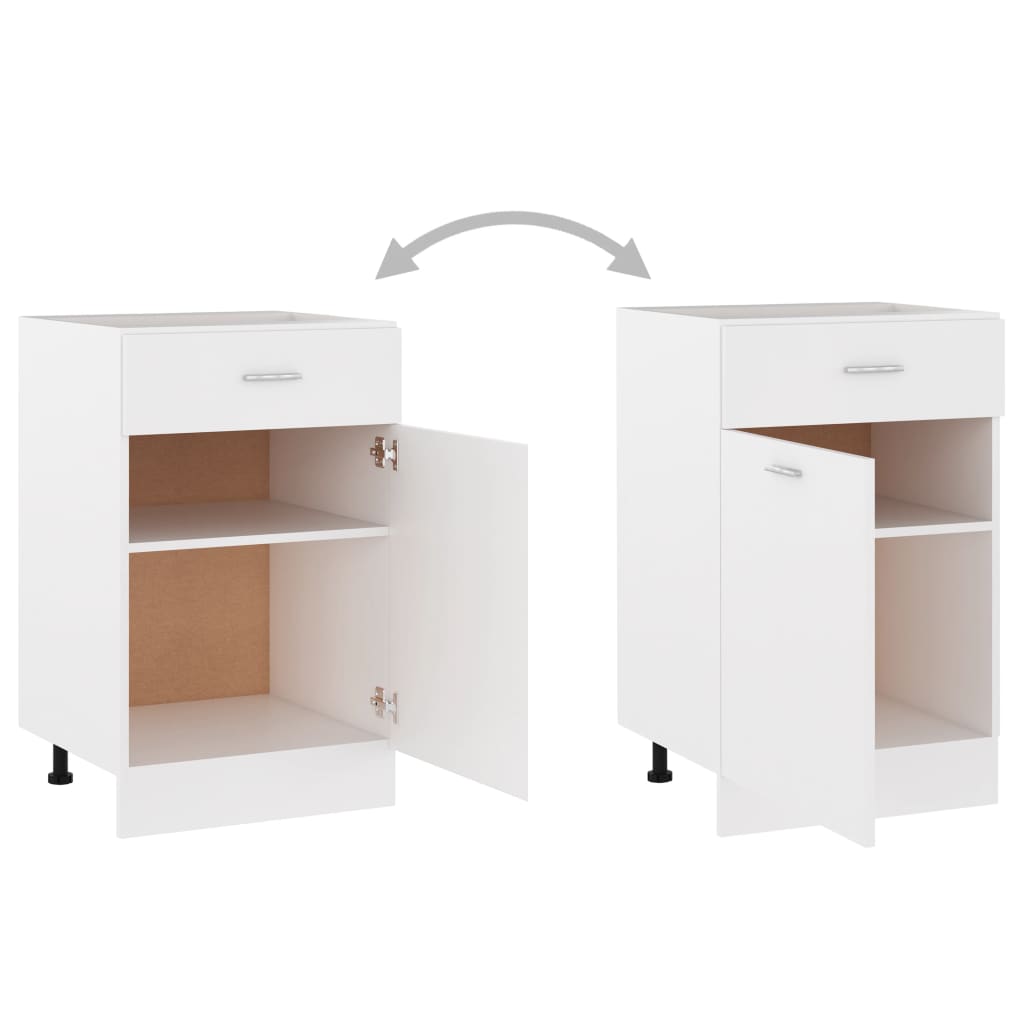 Schubunterschrank Lyon Weiß 50x46x81,5 cm Holzwerkstoff