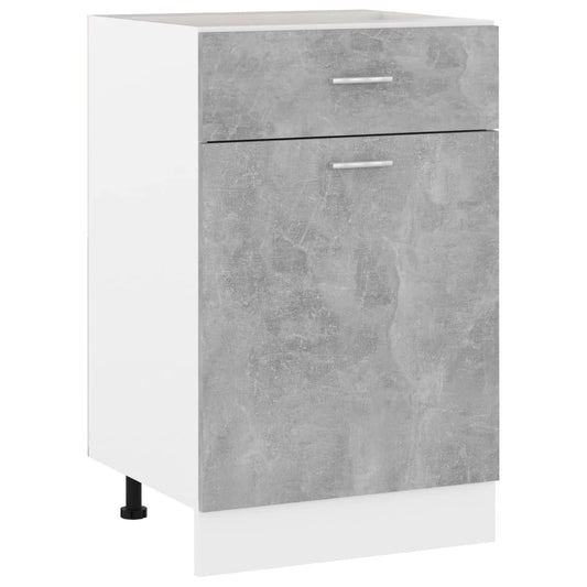 Schubunterschrank Lyon Betongrau 50x46x81,5 cm Holzwerkstoff