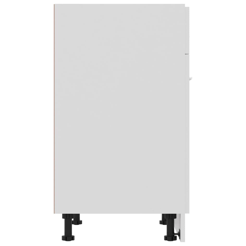 Schubunterschrank Lyon Weiß 60x46x81,5 cm Holzwerkstoff