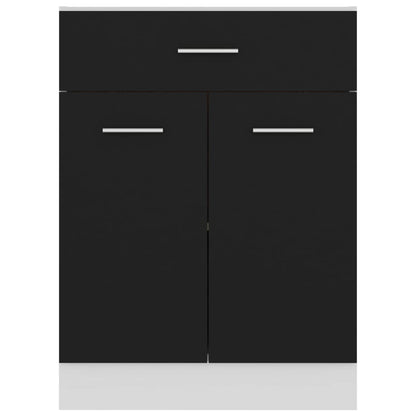 Schubunterschrank Lyon Schwarz 60x46x81,5 cm Holzwerkstoff