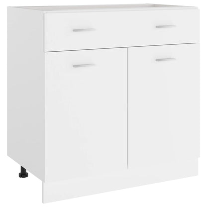 Schubunterschrank Lyon Weiß 80x46x81,5 cm Holzwerkstoff