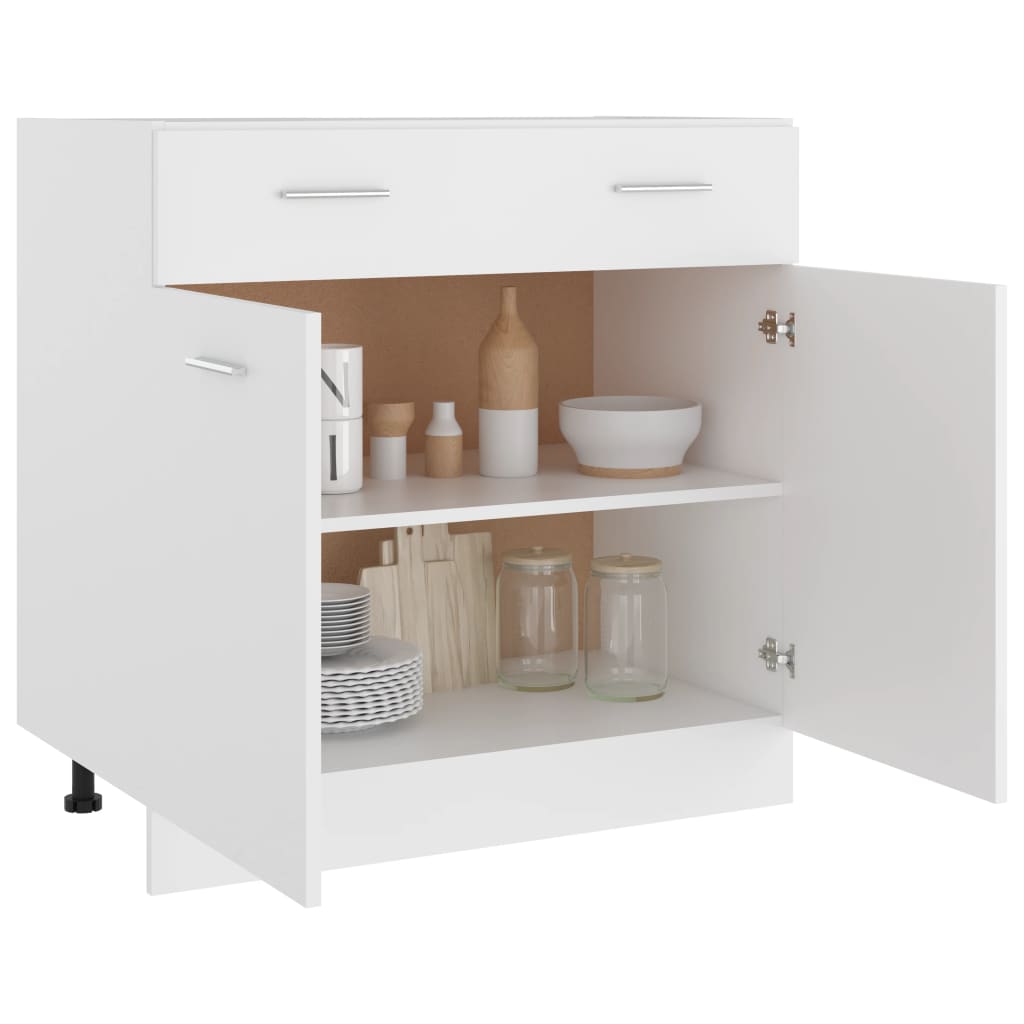Schubunterschrank Lyon Weiß 80x46x81,5 cm Holzwerkstoff