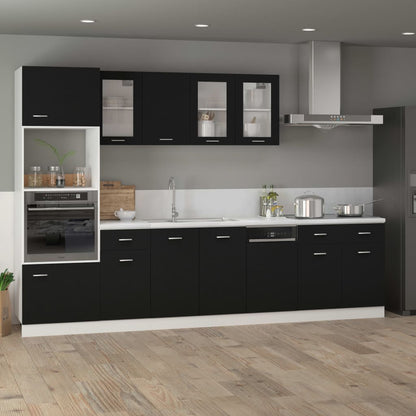Skuffeskab Sort 80x46x81,5 cm Træ Materiale