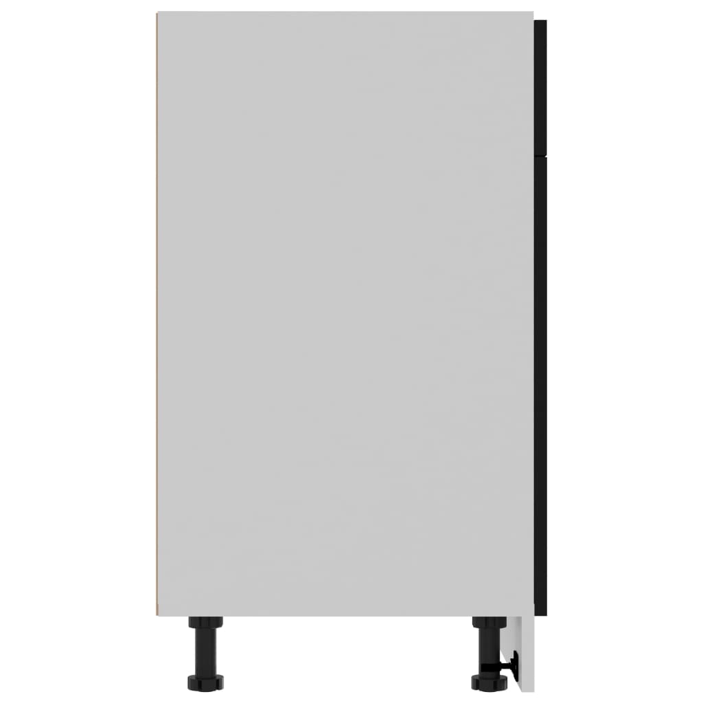 Skuffeskab Sort 80x46x81,5 cm Træ Materiale