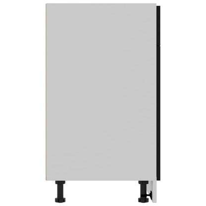 Skuffeskab Sort 80x46x81,5 cm Træ Materiale