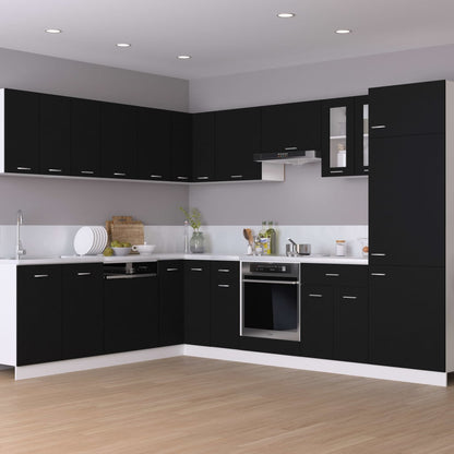 Hängeschrank Lyon Schwarz 80x31x60 cm Holzwerkstoff