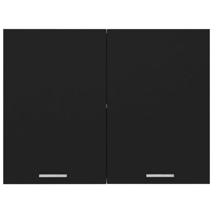Hängeschrank Lyon Schwarz 80x31x60 cm Holzwerkstoff