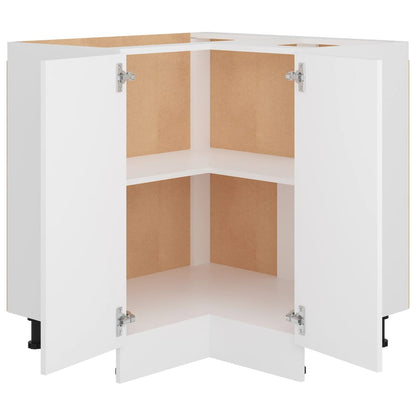 Eckunterschrank Lyon Weiß 75,5x75,5x81,5 cm Holzwerkstoff