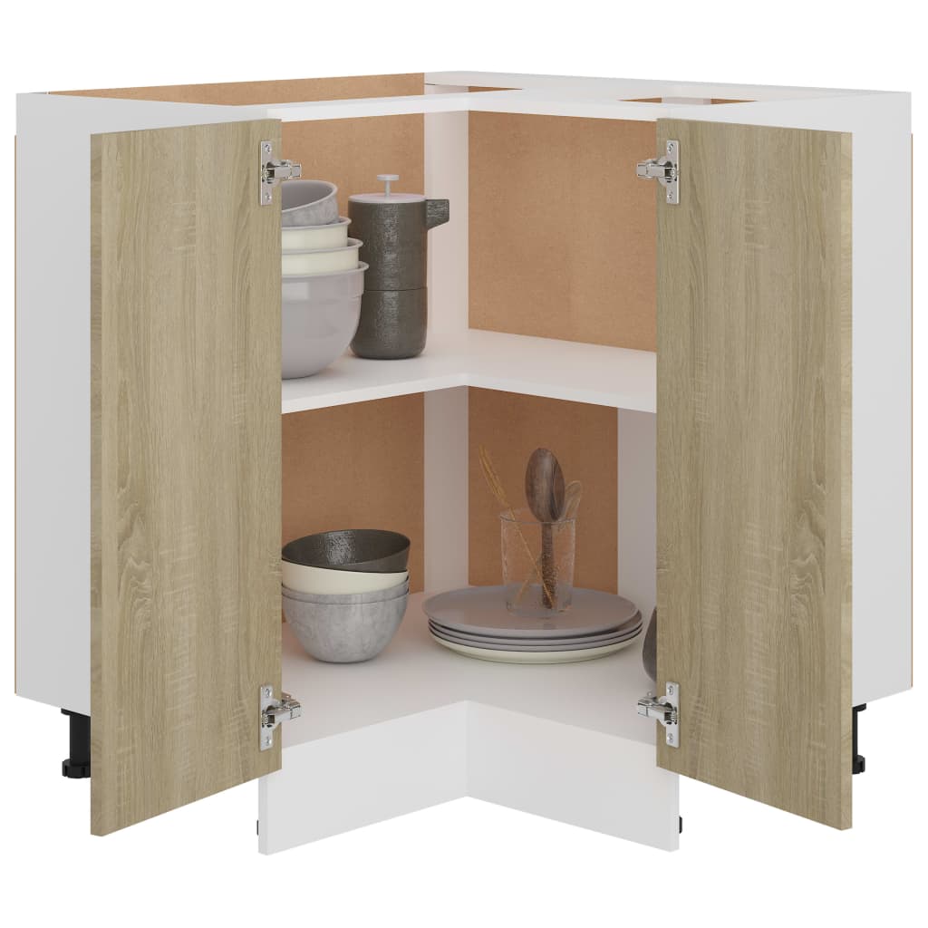 Eckunterschrank Lyon Sonoma-Eiche 75,5x75,5x81,5 cm Holzwerkstoff