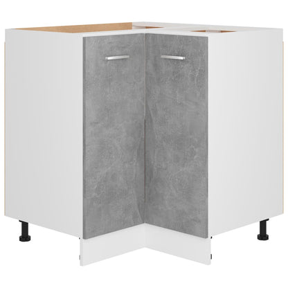 Eckunterschrank Lyon Betongrau 75,5x75,5x81,5 cm Holzwerkstoff