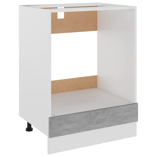 Herdumbauschrank Riga Betongrau 60x46x81,5 cm Holzwerkstoff