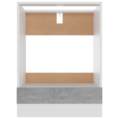 Herdumbauschrank Lyon Betongrau 60x46x81,5 cm Holzwerkstoff