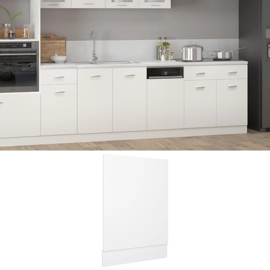 Opvaskemaskine panel hvid 45x3x67 cm træmateriale