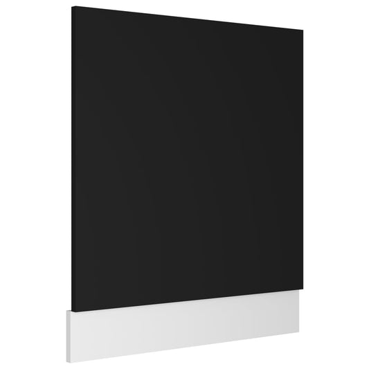 Opvaskemaskine panel sort 59,5x3x67 cm træmateriale