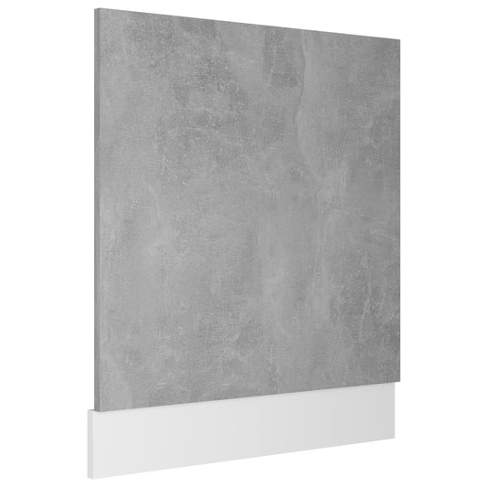 Opvaskemaskine panel betongrå 59,5x3x67 cm træmateriale