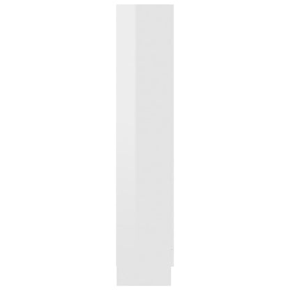Bücherschrank Hochglanz-Weiß 82,5x30,5x150 cm Holzwerkstoff