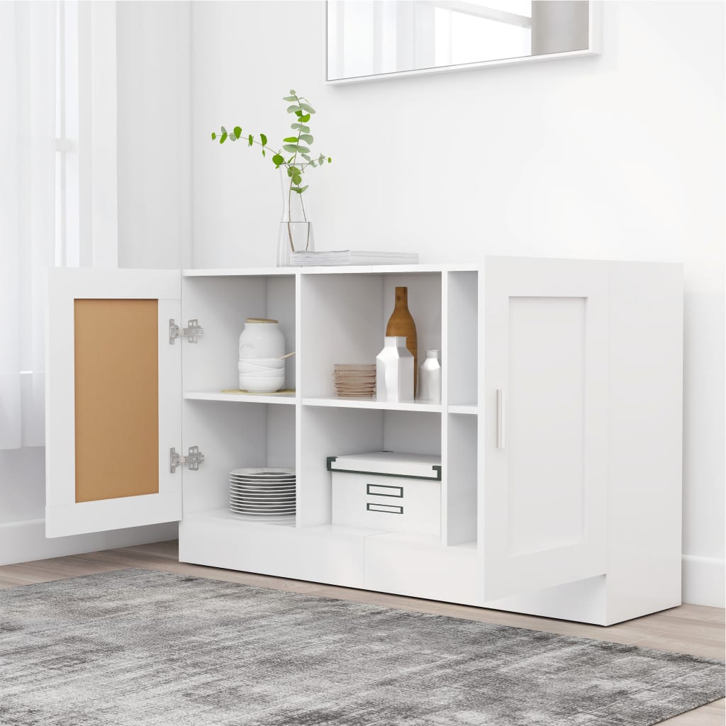 Skænk Hvid 120x30,5x70 cm Træ Materiale