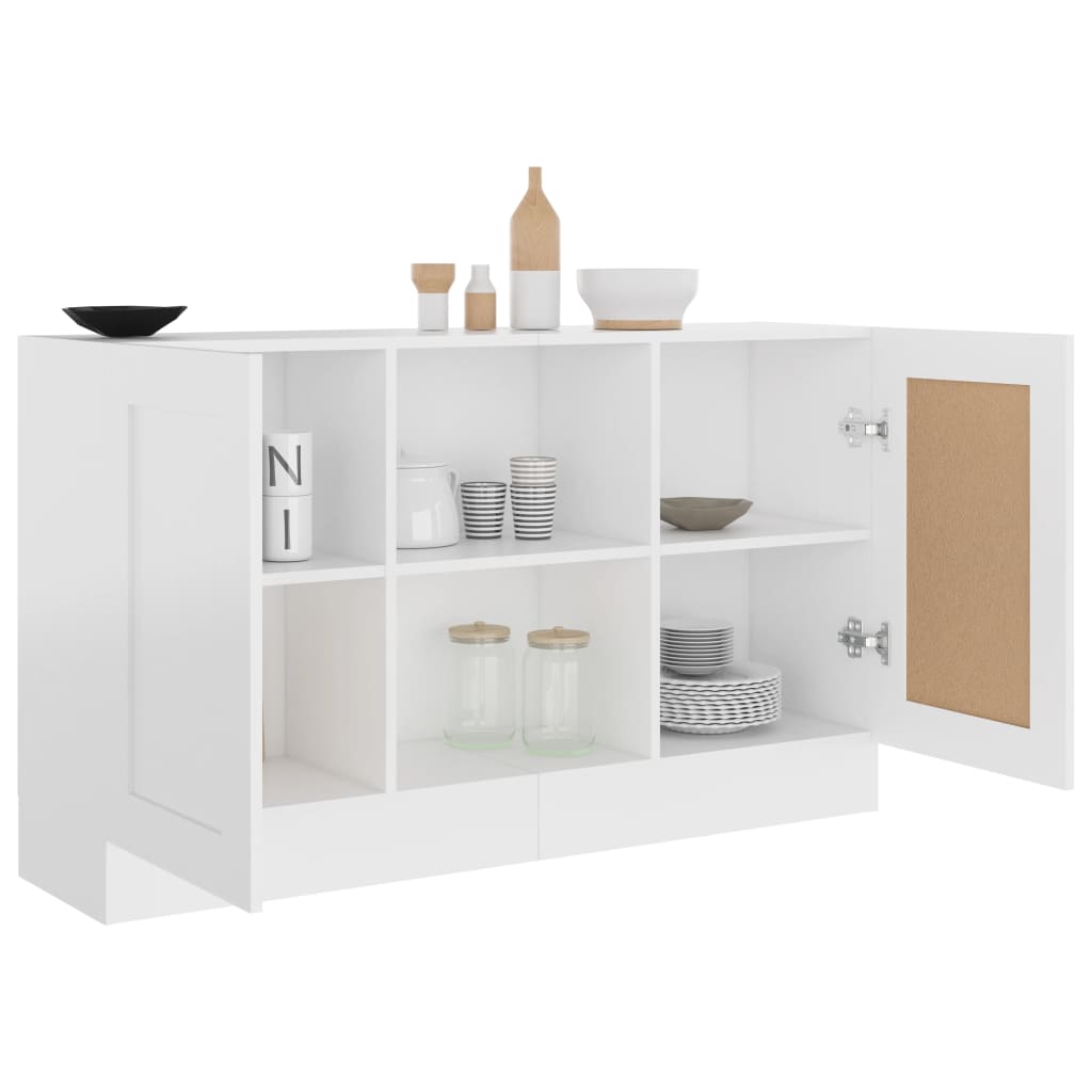 Skænk Hvid 120x30,5x70 cm Træ Materiale