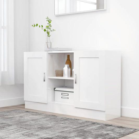 Skænk Hvid 120x30,5x70 cm Træ Materiale