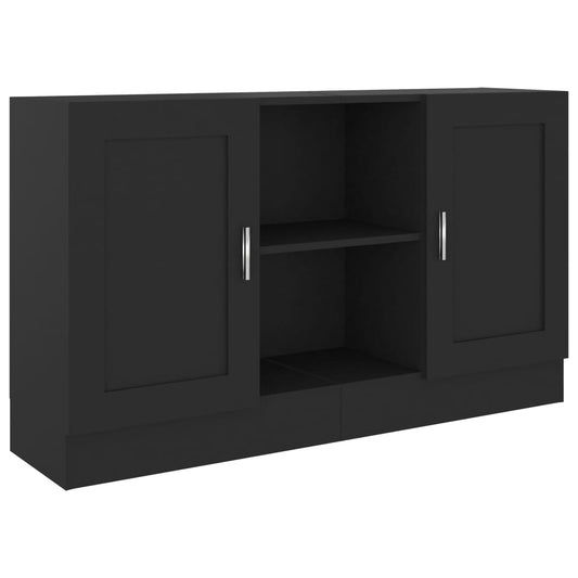 Skænk Sort 120x30,5x70 cm Træ Materiale