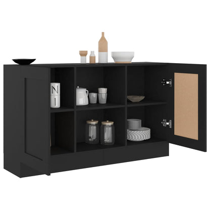 Skænk Sort 120x30,5x70 cm Træ Materiale