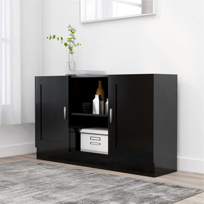 Skænk Sort 120x30,5x70 cm Træ Materiale