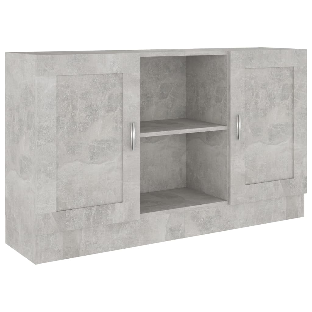 Skænk Beton Grå 120x30,5x70 cm Træ Materiale