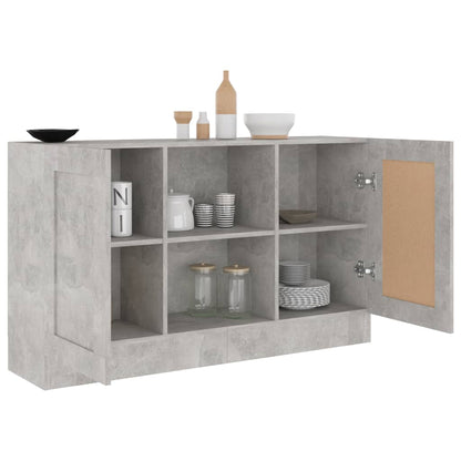 Skænk Beton Grå 120x30,5x70 cm Træ Materiale