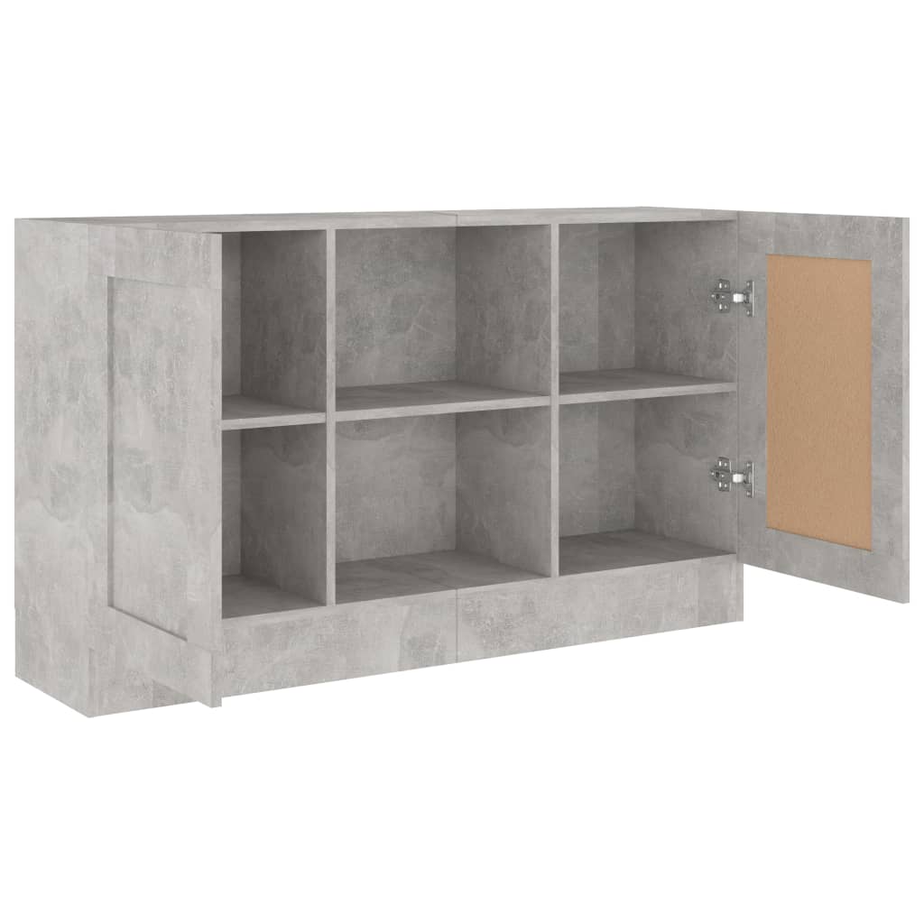 Skænk Beton Grå 120x30,5x70 cm Træ Materiale