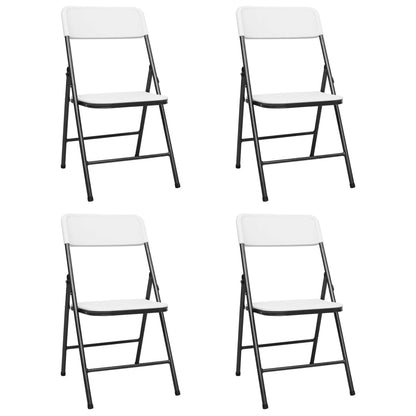 Gartenstühle Klappbar 4 Stk. HDPE Weiß