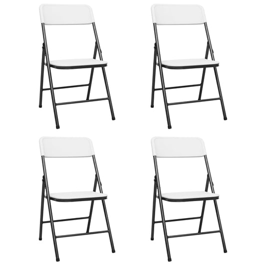 Gartenstühle Klappbar 4 Stk. HDPE Weiß