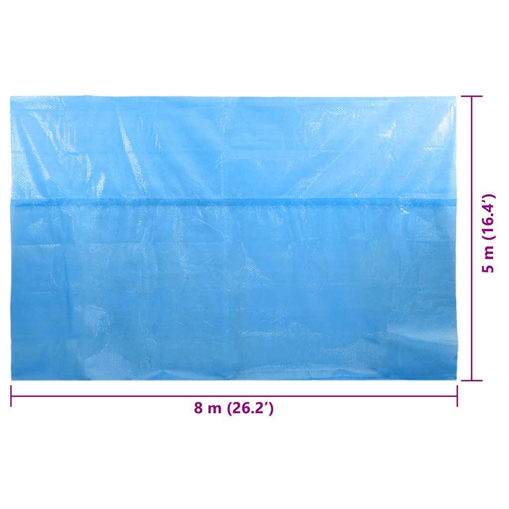 Rechteckige Poolabdeckung 800x500 cm PE Blau