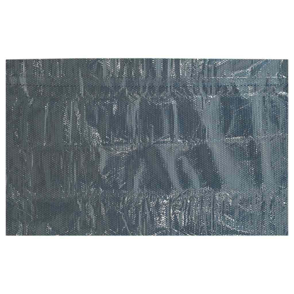 Treibende Pool-Solarplane PE 1000x500 cm Schwarz und Blau
