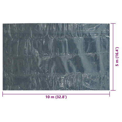 Treibende Pool-Solarplane PE 1000x500 cm Schwarz und Blau