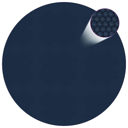 Treibende Pool-Solarplane PE 527 cm Schwarz und Blau