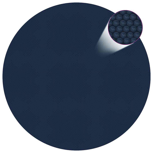 Treibende Pool-Solarplane PE 527 cm Schwarz und Blau