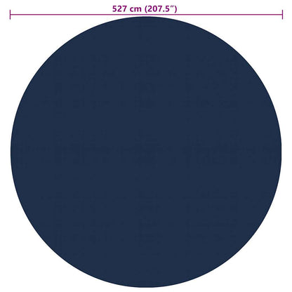 Treibende Pool-Solarplane PE 527 cm Schwarz und Blau