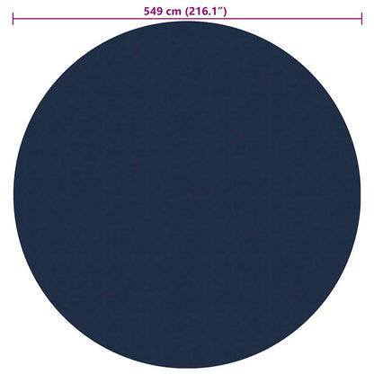 Treibende Pool-Solarplane PE 549 cm Schwarz und Blau