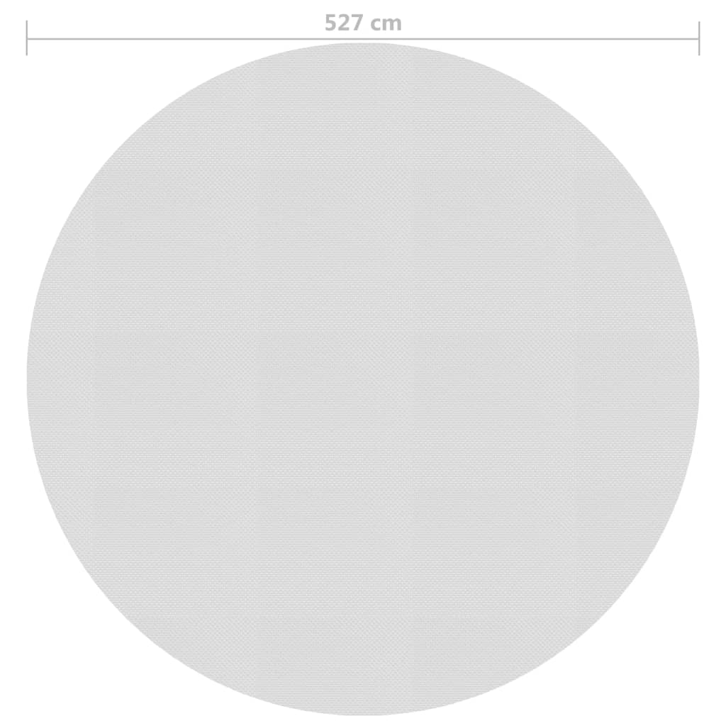 Treibende Pool-Solarplane PE 527 cm Grau