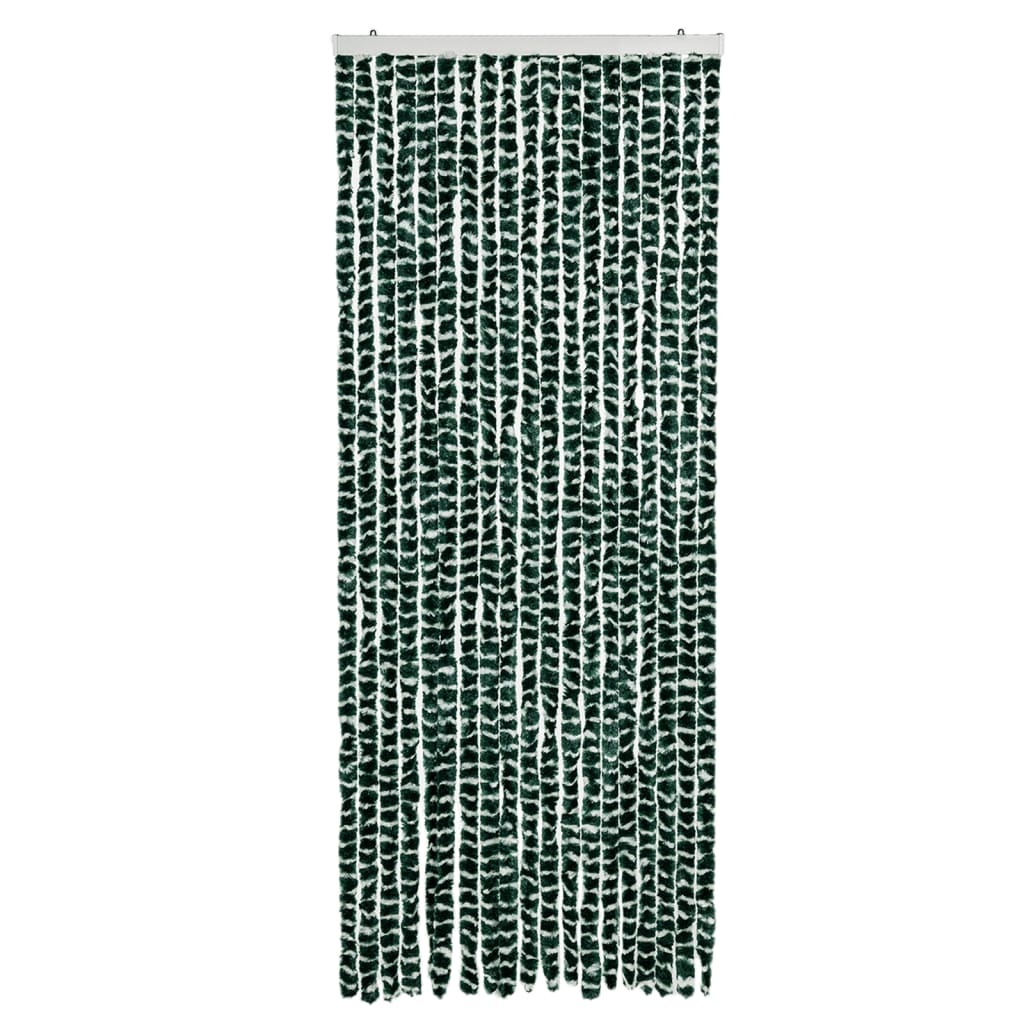 Insektenschutz-Vorhang Grün und Weiß 56x185 cm Chenille