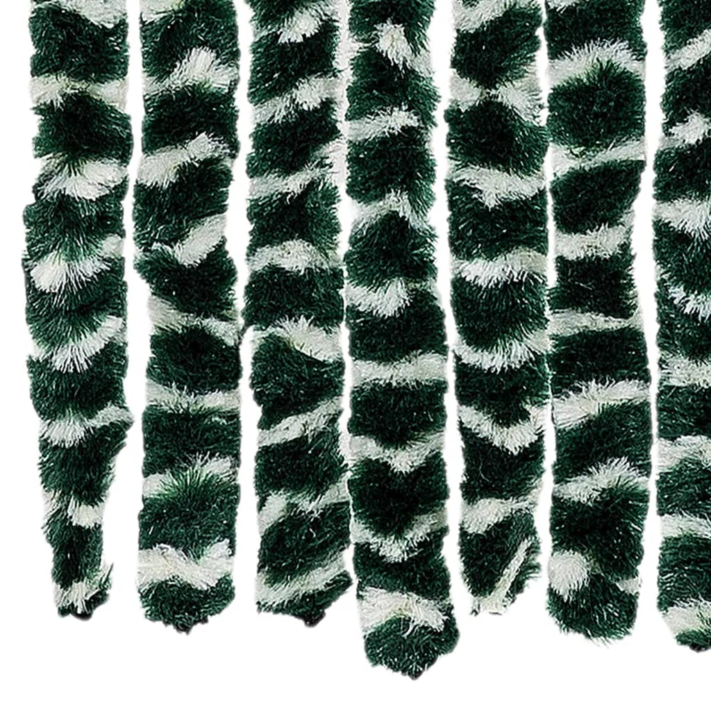 Insektenschutz-Vorhang Grün und Weiß 56x185 cm Chenille