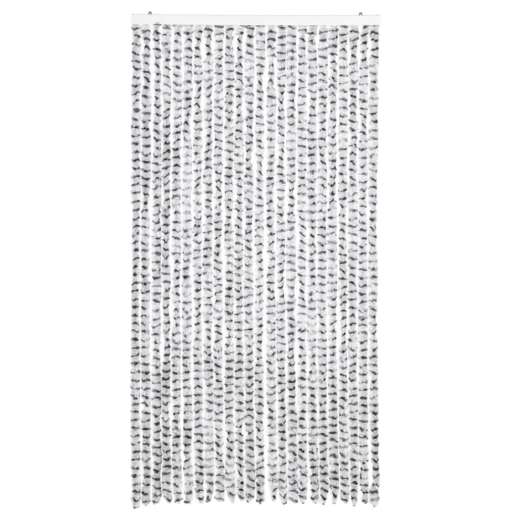 Insektenschutz-Vorhang Hell- und Dunkelgrau 100x220 cm Chenille