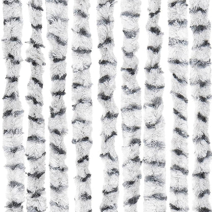 Insektenschutz-Vorhang Hell- und Dunkelgrau 100x220 cm Chenille