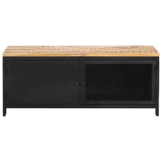 Couchtisch 90x50x37 cm Raues Mango-Massivholz