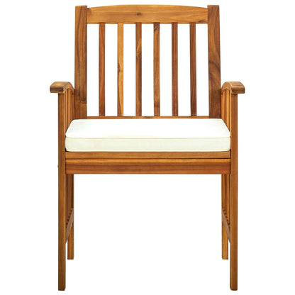 Garten-Essstühle 2 Stk. mit Kissen Massivholz Akazie