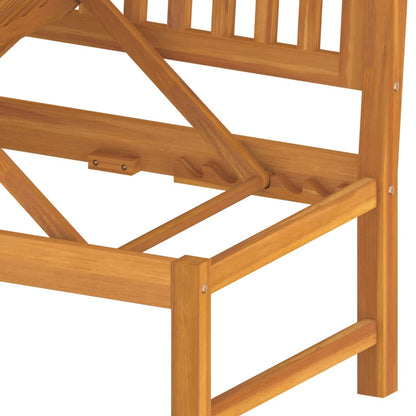 Tagesbett mit Grauen Kissen 200x60x75 cm Massivholz Akazie
