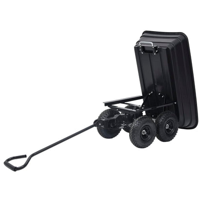 Garten-Kippwagen 300 kg 75 L Schwarz