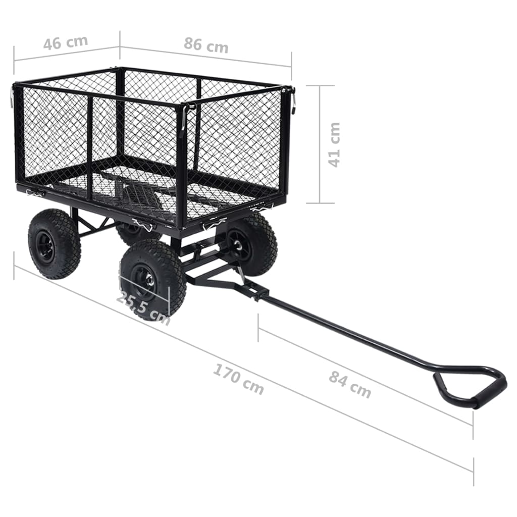 Gartenwagen Schwarz 350 kg