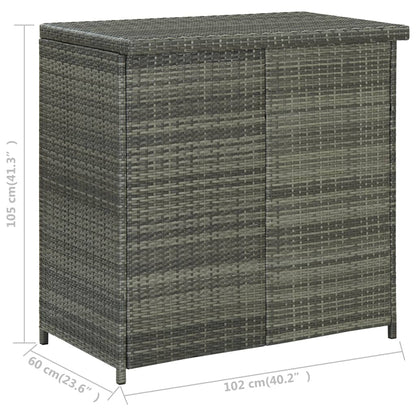 3-tlg. Bar Set Poly Rattan Grau