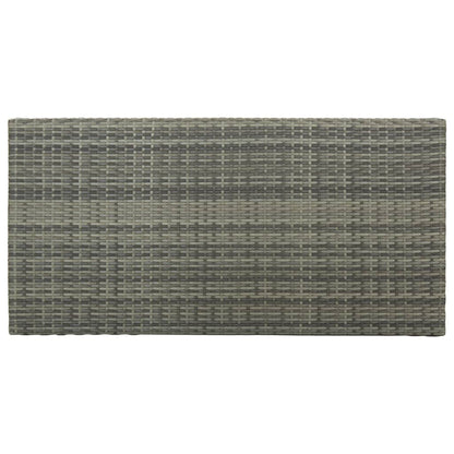Bartisch mit Regal Grau 120x60x110 cm Poly Rattan
